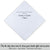 Gay Wedding Masculine Hankie style Swiss made white on white striped for the Parents of the Bride poem printed hankie