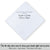 Wedding Handkerchief Swiss made man’s white on white deluxe striped for personalized poem for the grandfather of the groom