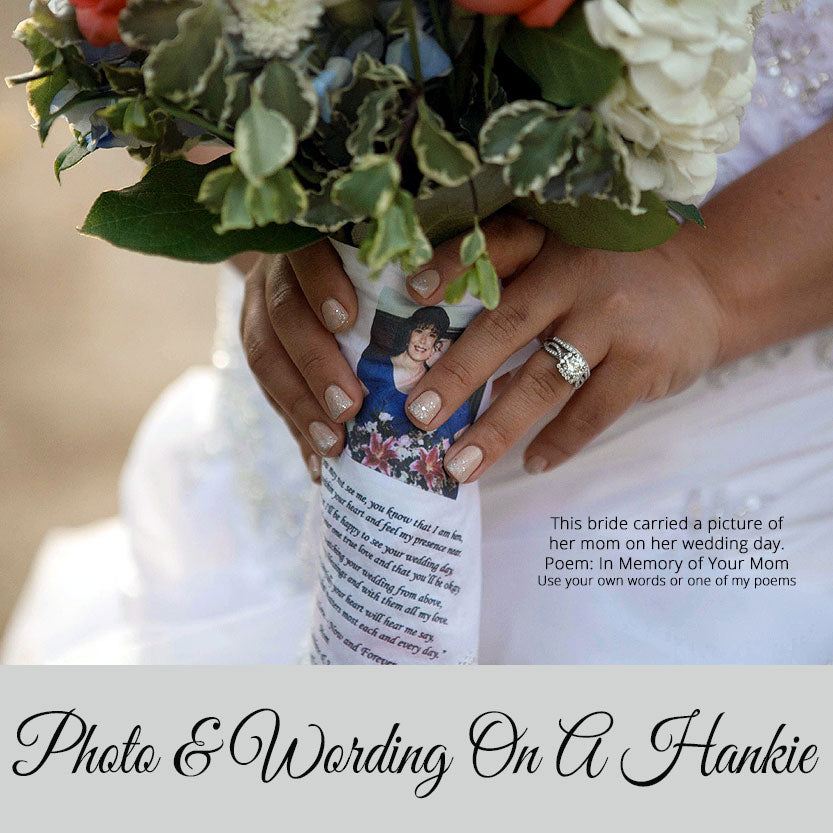 Wedding Handkerchief with custom photo and wording