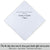Gay Wedding Masculine Hankie style Swiss made white on white striped for the groom poem printed hankie