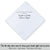 Gay Wedding Masculine Hankie style Swiss made white on white deluxe striped for the parents of the groom poem printed hankie