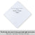 Gay Wedding Masculine Hankie style Swiss made white on white striped for the Bride poem printed hankie